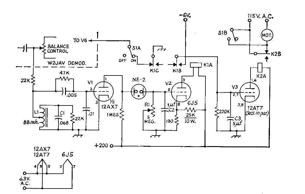 W2JAV mark-hold circuit diagram